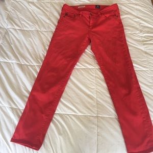 Red 30R AG Stevie Ankle jeans for Anthropologie